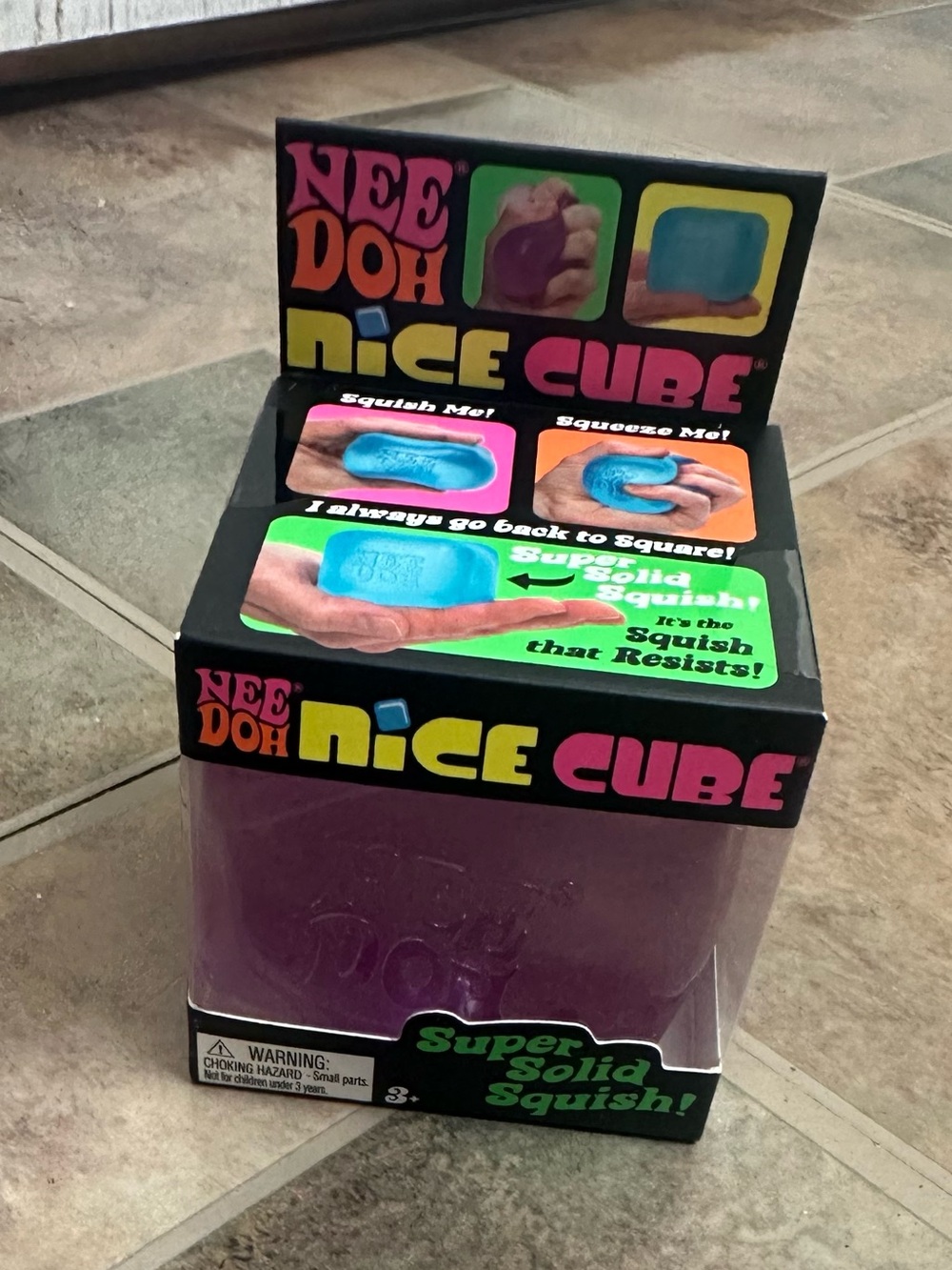 Nee Doh Nice Cube Kid's Squish Toy — Purple